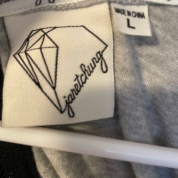 Janet Chung Womens Fashion Graphic Cotton Tank W/ Chain Link Size Large - Picture 6 of 14